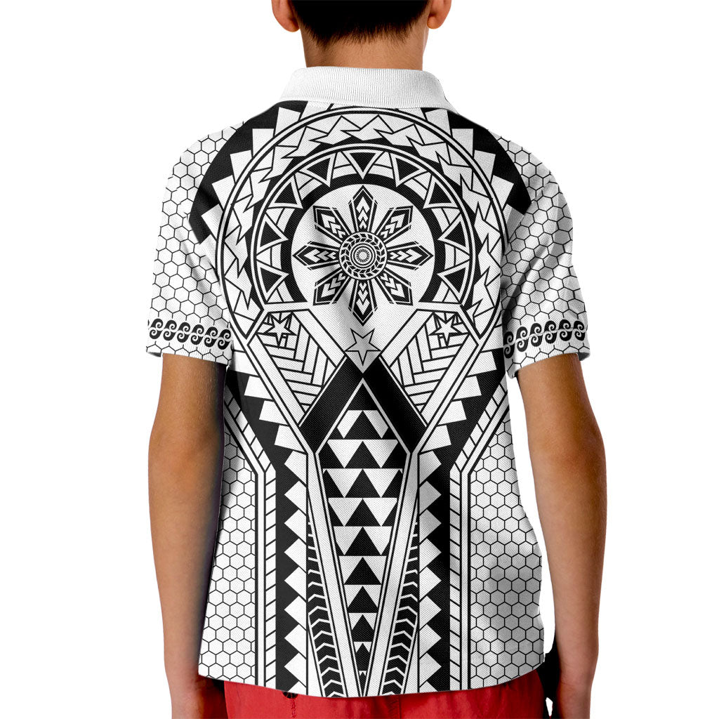 Philippines Batok Tribal Inspired Tattoo White Kid Polo Shirt