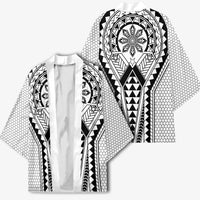 Philippines Batok Tribal Inspired Tattoo White Kimono