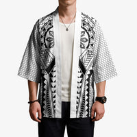 Philippines Batok Tribal Inspired Tattoo White Kimono