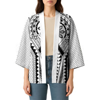 Philippines Batok Tribal Inspired Tattoo White Kimono