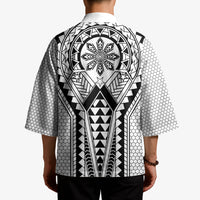 Philippines Batok Tribal Inspired Tattoo White Kimono