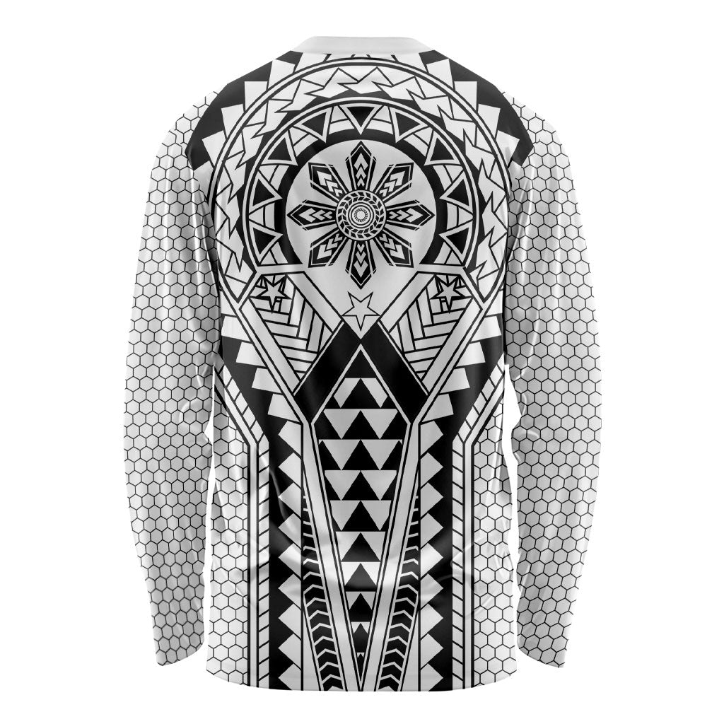 Philippines Batok Tribal Inspired Tattoo White Long Sleeve Shirt