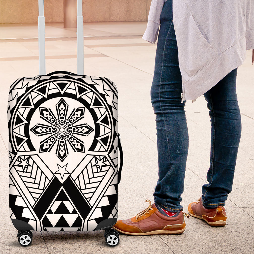 Philippines Batok Tribal Inspired Tattoo White Luggage Cover