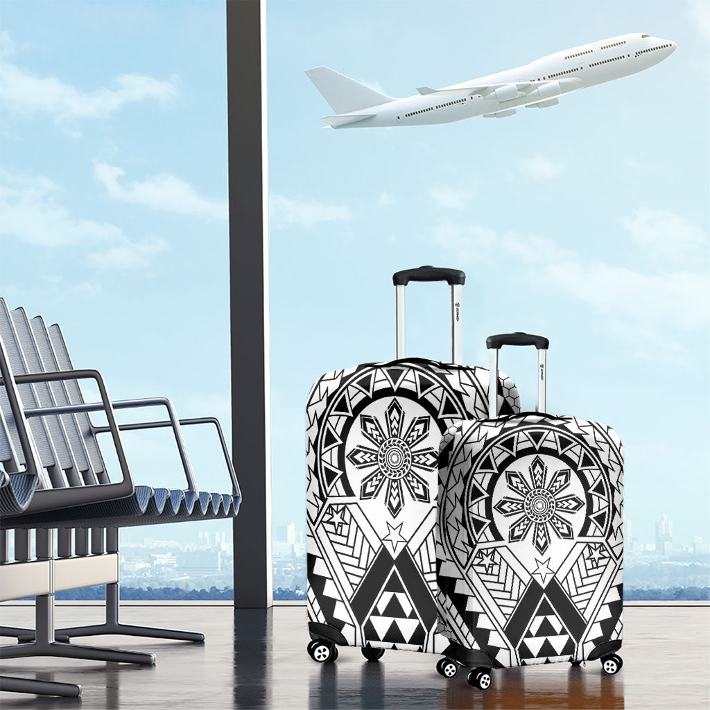 Philippines Batok Tribal Inspired Tattoo White Luggage Cover
