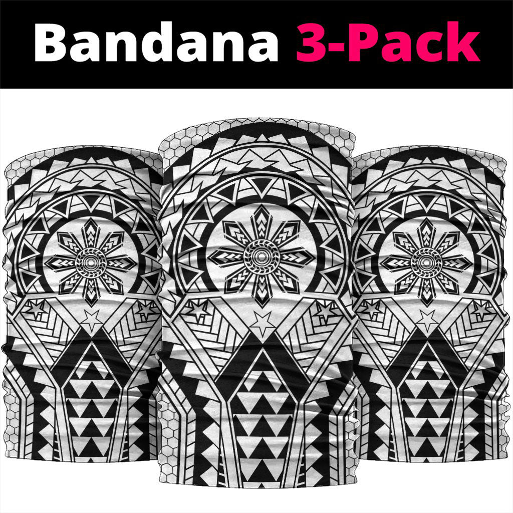 Philippines Batok Tribal Inspired Tattoo White Neck Gaiter