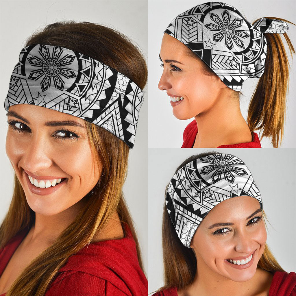 Philippines Batok Tribal Inspired Tattoo White Neck Gaiter