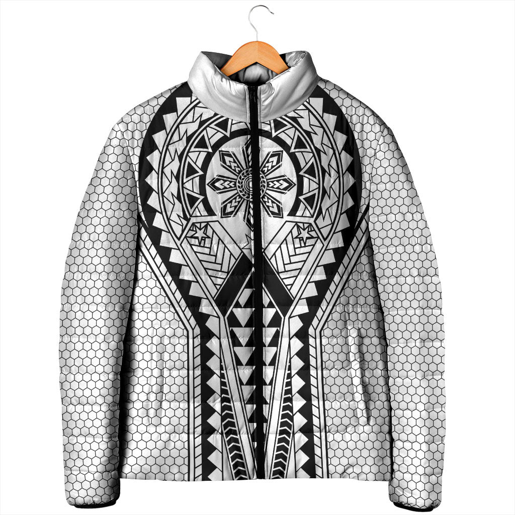 Philippines Batok Tribal Inspired Tattoo White Padded Jacket