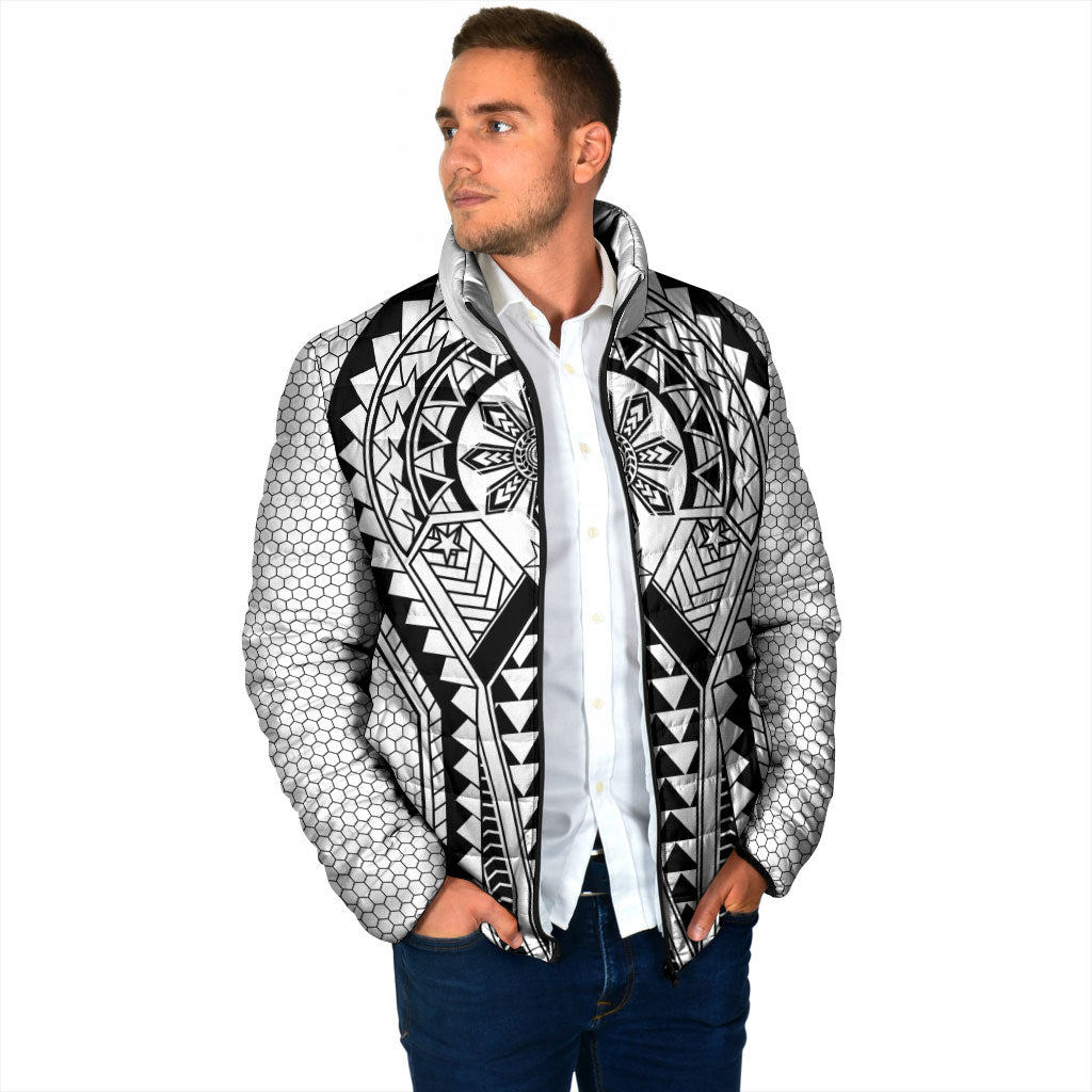 Philippines Batok Tribal Inspired Tattoo White Padded Jacket