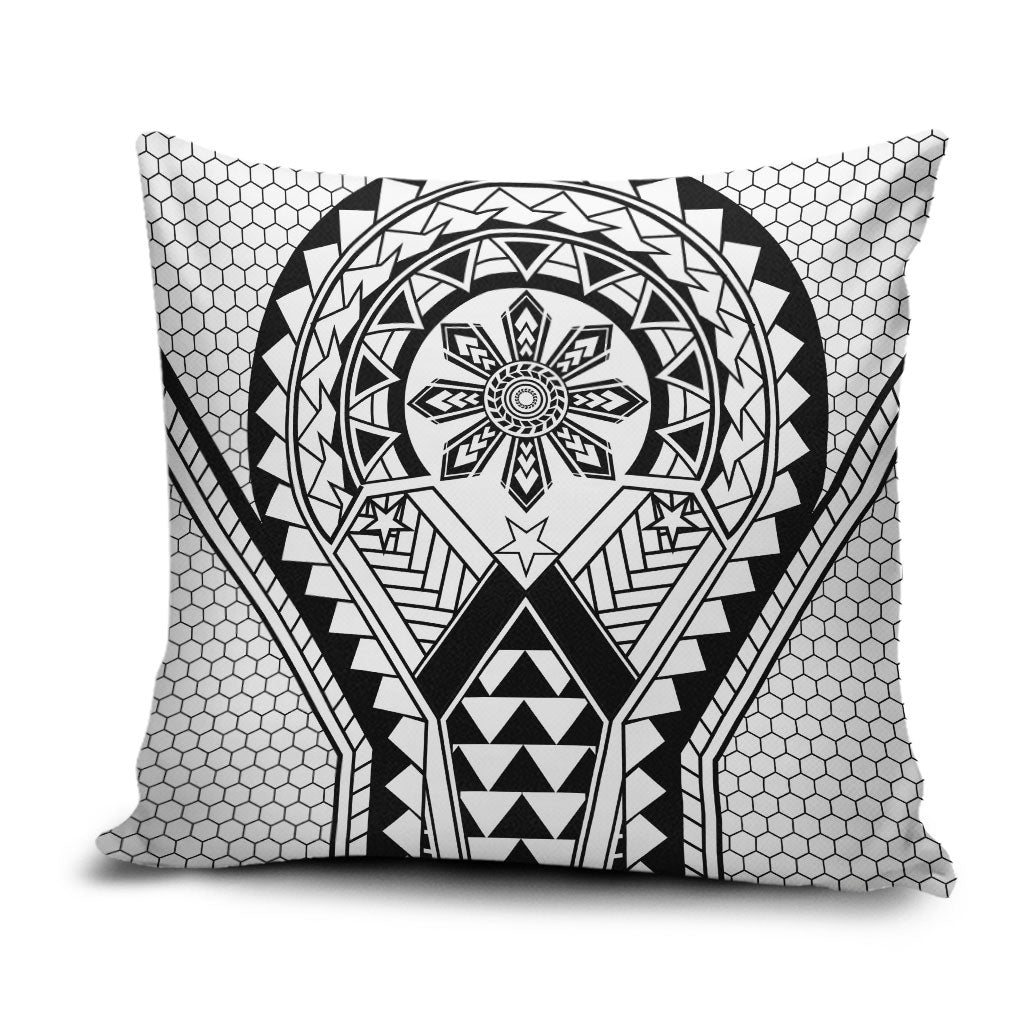 Philippines Batok Tribal Inspired Tattoo White Pillow Cover