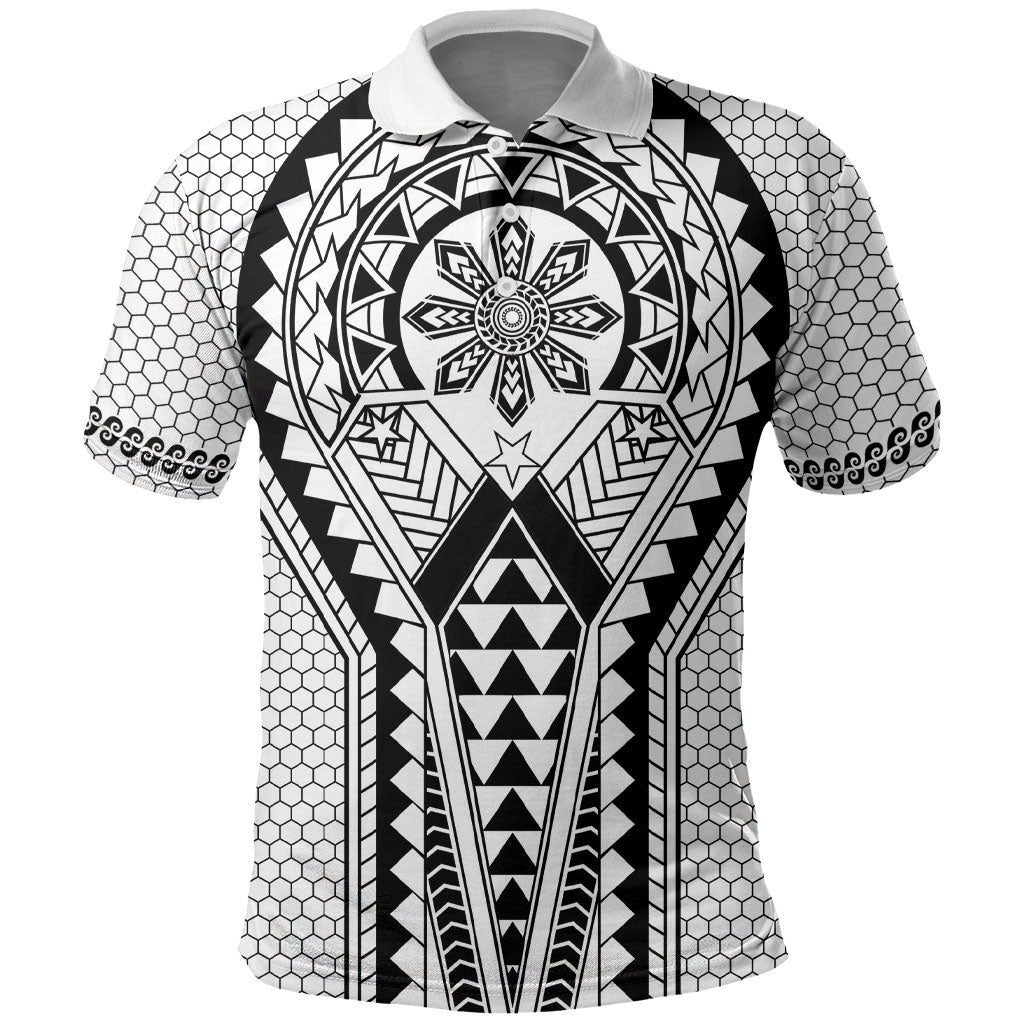 Philippines Batok Tribal Inspired Tattoo White Polo Shirt