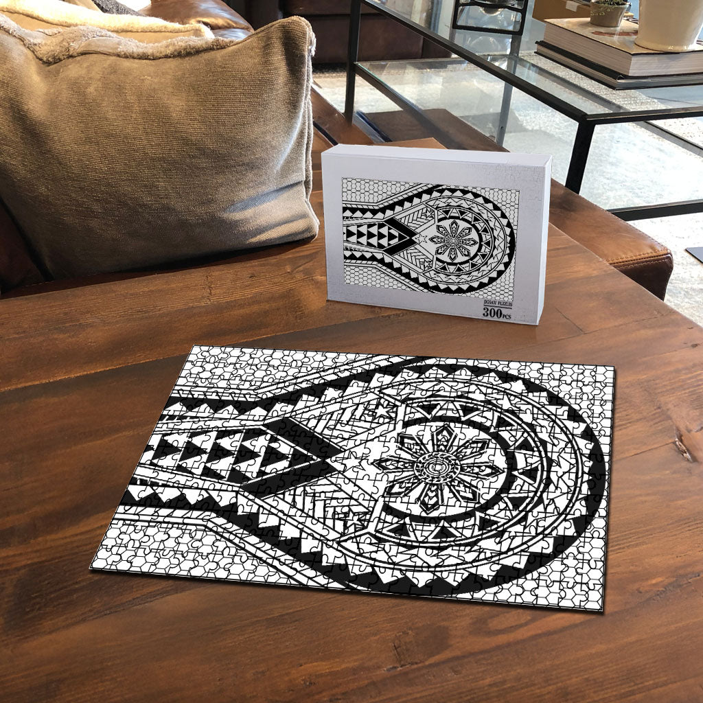 Philippines Batok Tribal Inspired Tattoo White Puzzle