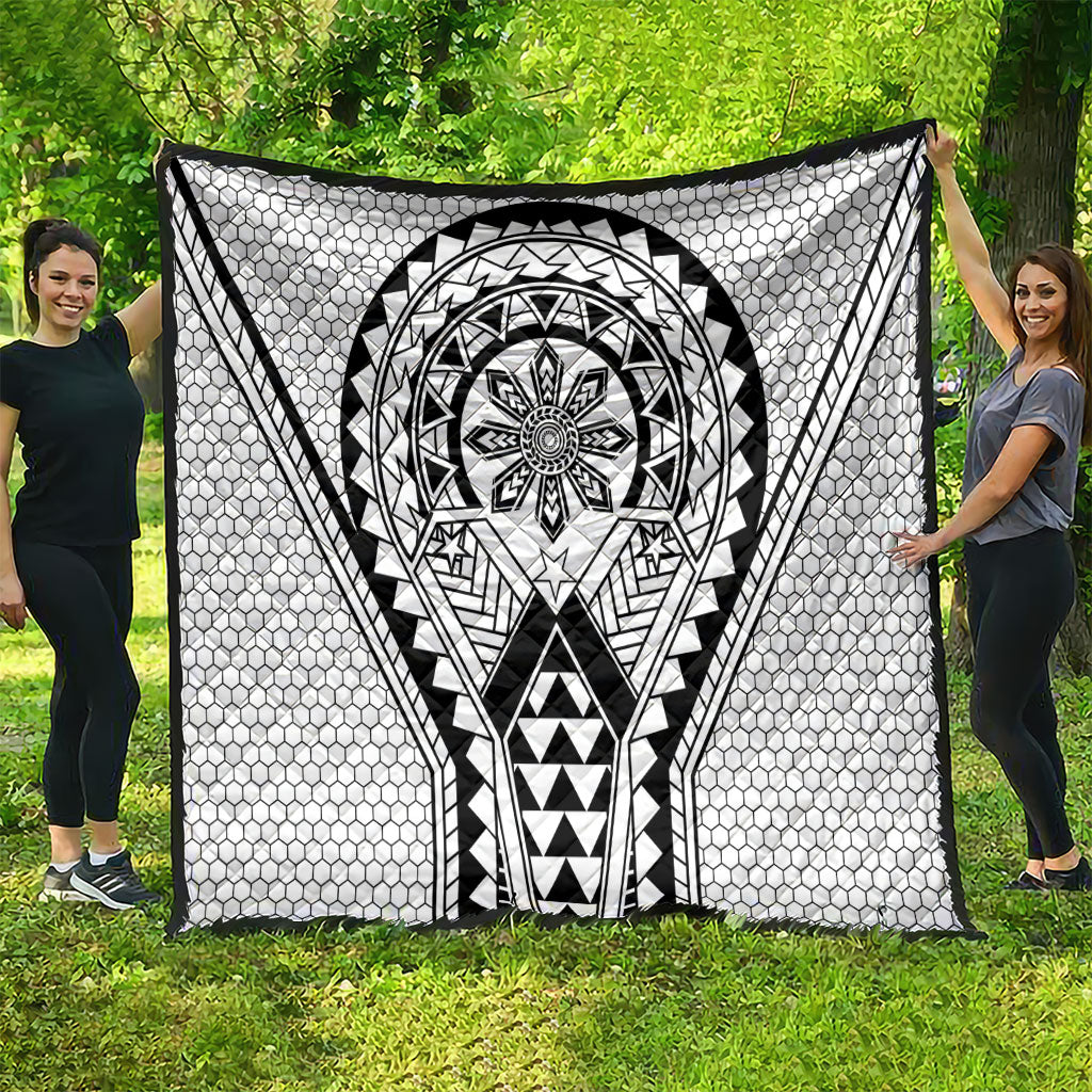 Philippines Batok Tribal Inspired Tattoo White Quilt