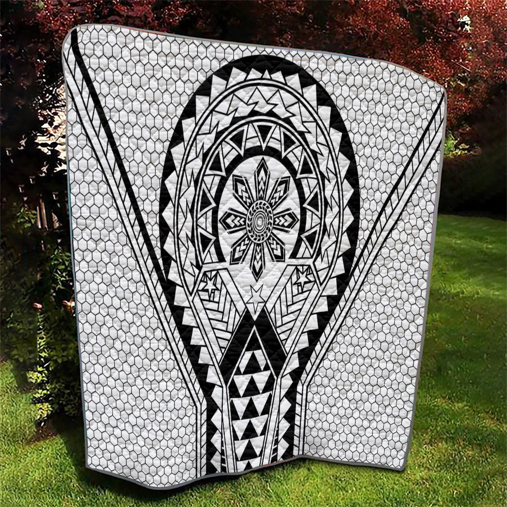 Philippines Batok Tribal Inspired Tattoo White Quilt