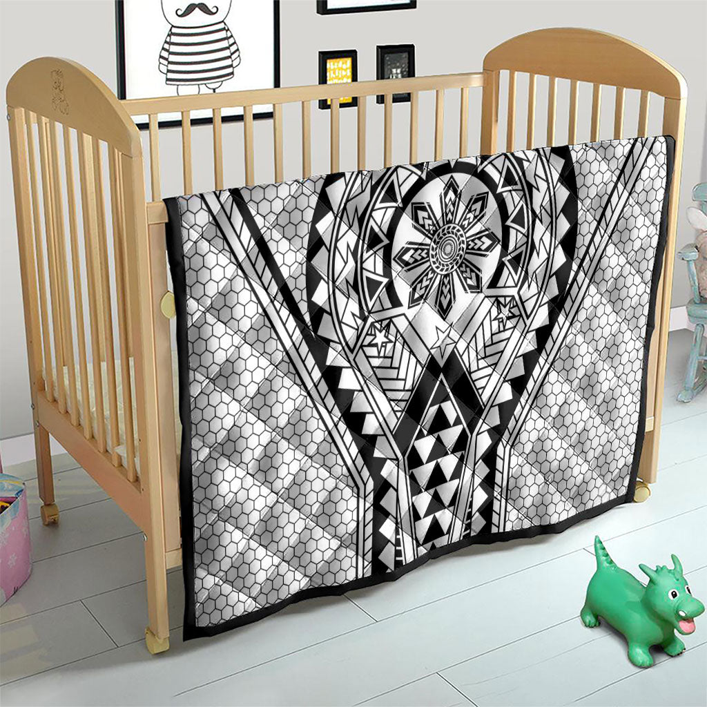 Philippines Batok Tribal Inspired Tattoo White Quilt