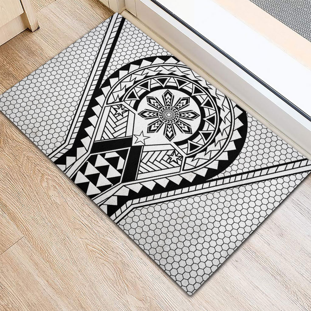 Philippines Batok Tribal Inspired Tattoo White Rubber Doormat
