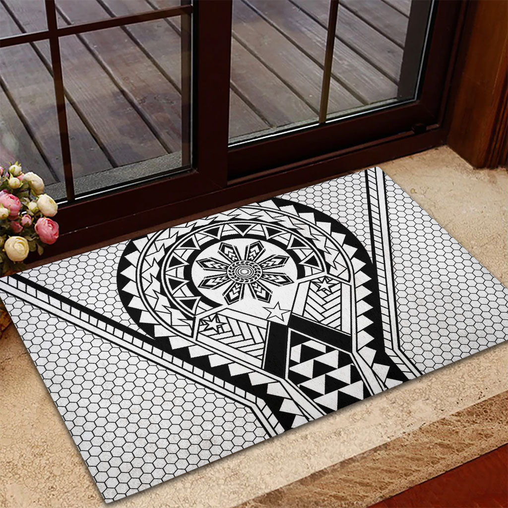 Philippines Batok Tribal Inspired Tattoo White Rubber Doormat