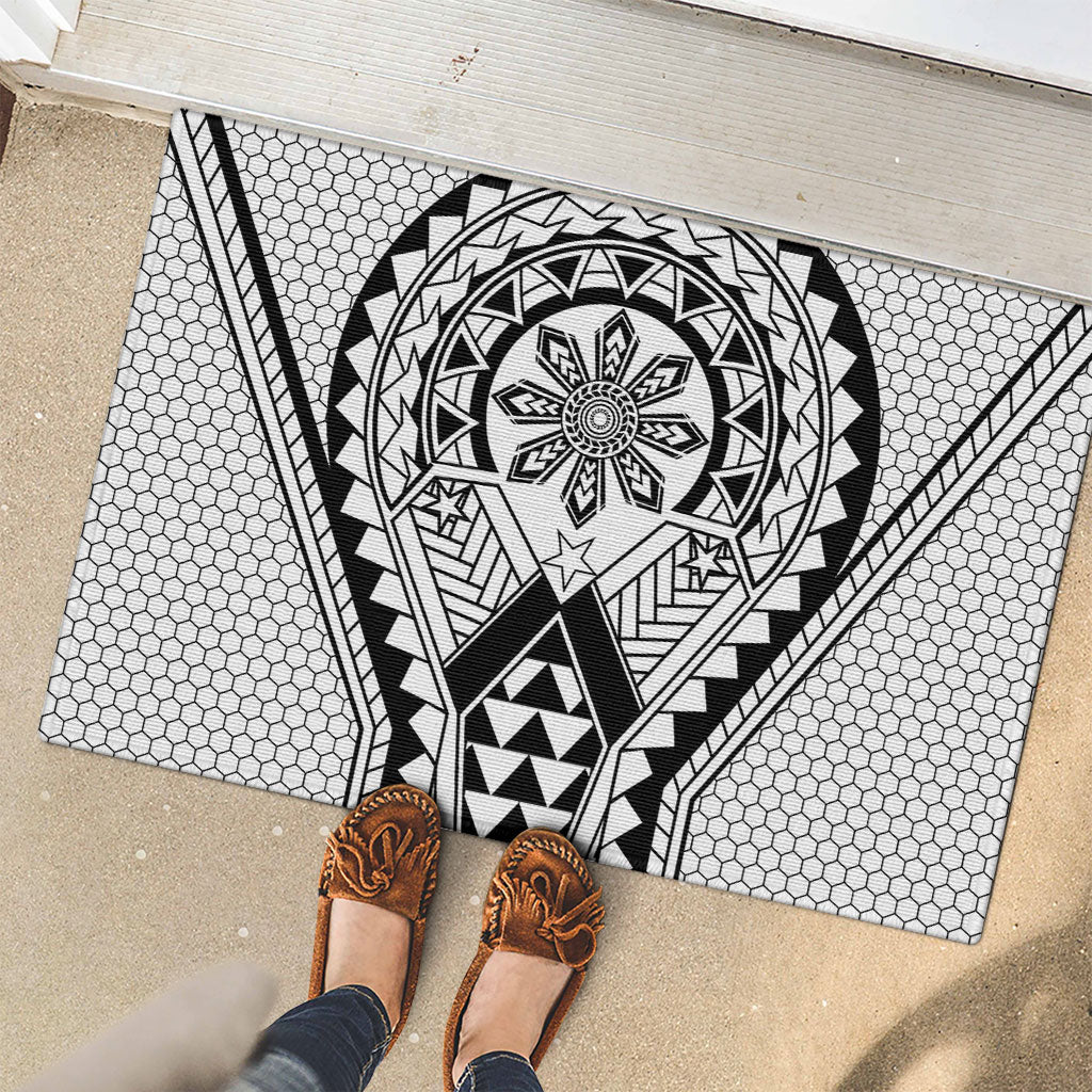 Philippines Batok Tribal Inspired Tattoo White Rubber Doormat