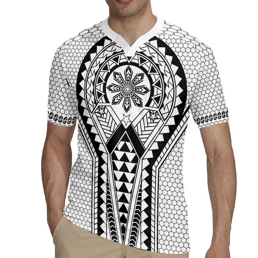 Philippines Batok Tribal Inspired Tattoo White Rugby Jersey