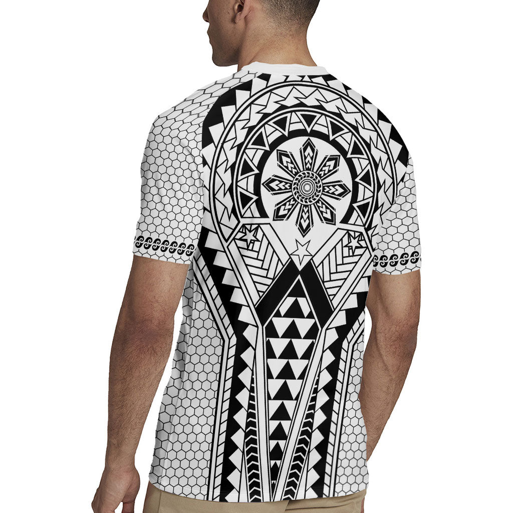 Philippines Batok Tribal Inspired Tattoo White Rugby Jersey