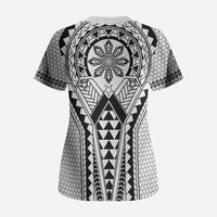 Philippines Batok Tribal Inspired Tattoo White Scrub Top