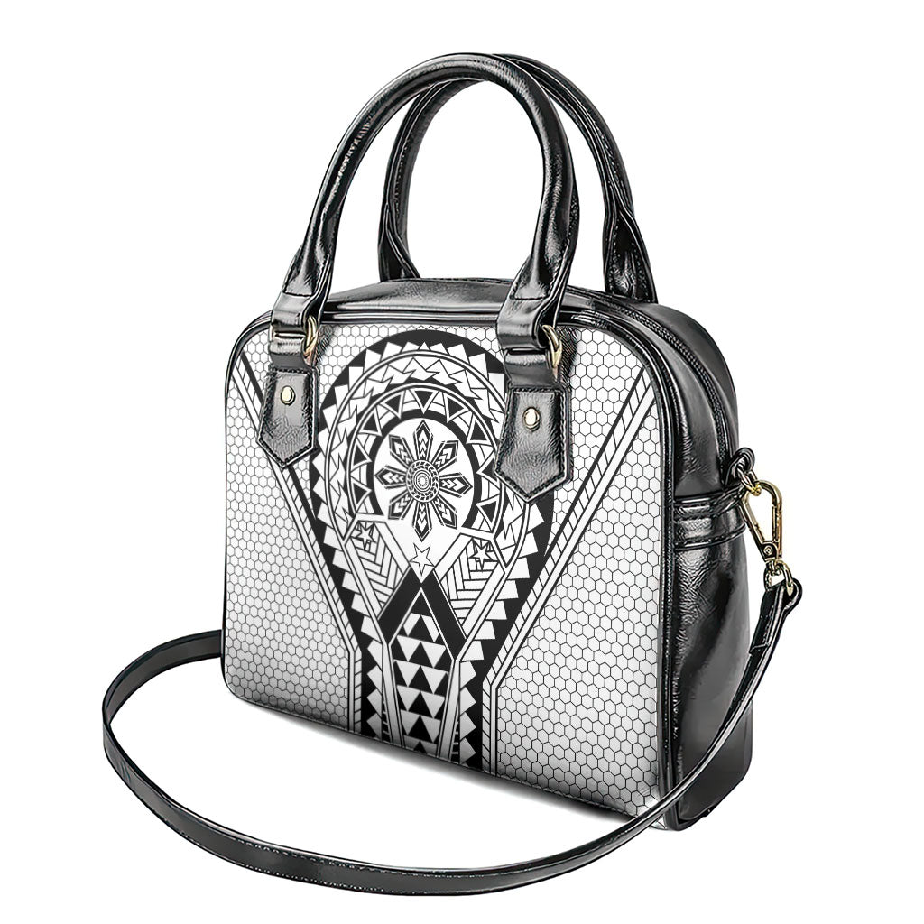 Philippines Batok Tribal Inspired Tattoo White Shoulder Handbag