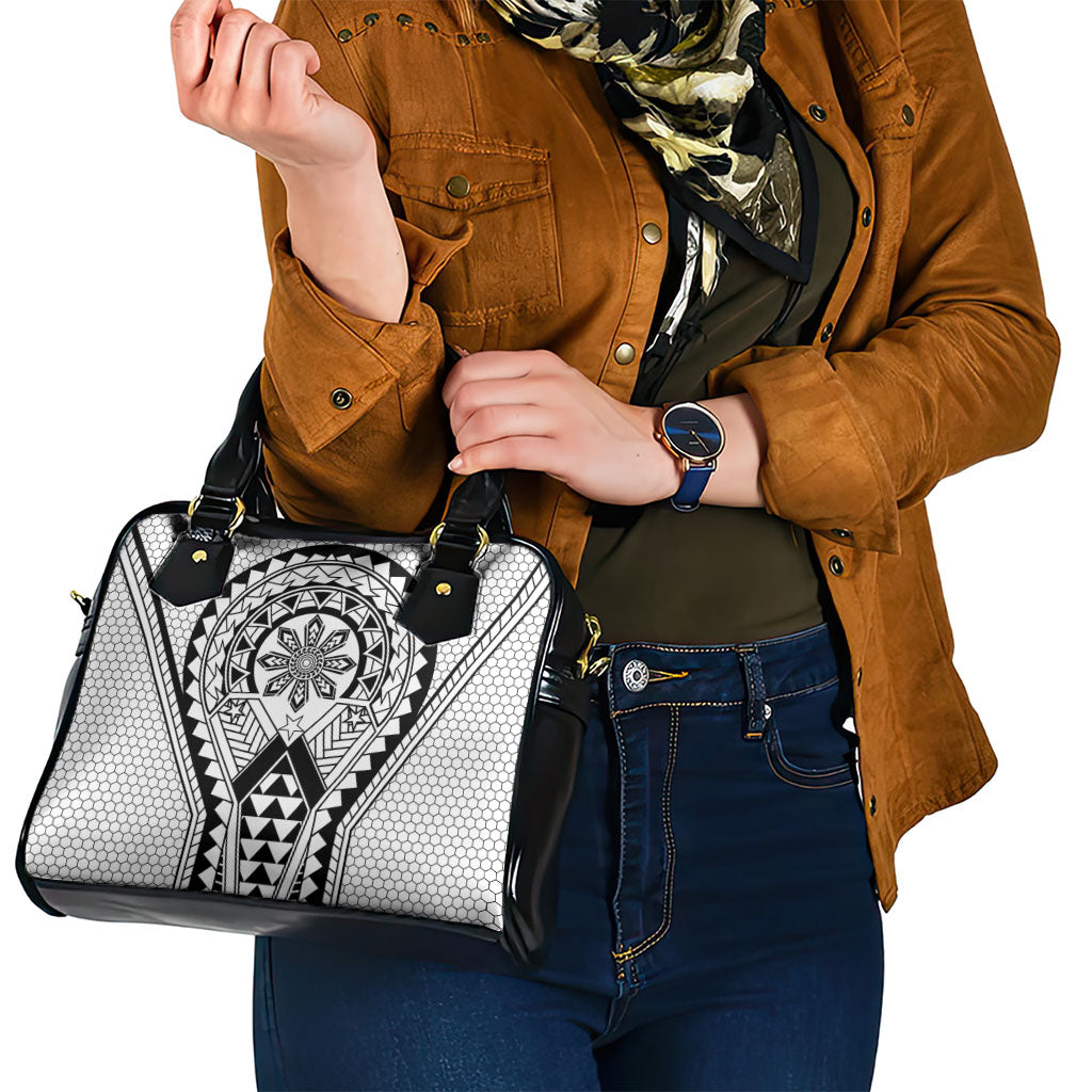 Philippines Batok Tribal Inspired Tattoo White Shoulder Handbag
