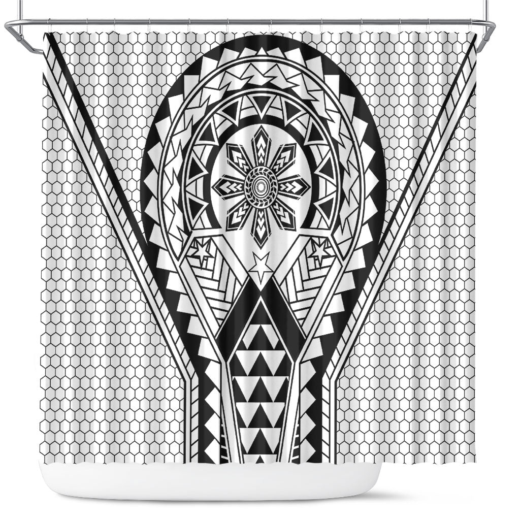 Philippines Batok Tribal Inspired Tattoo White Shower Curtain