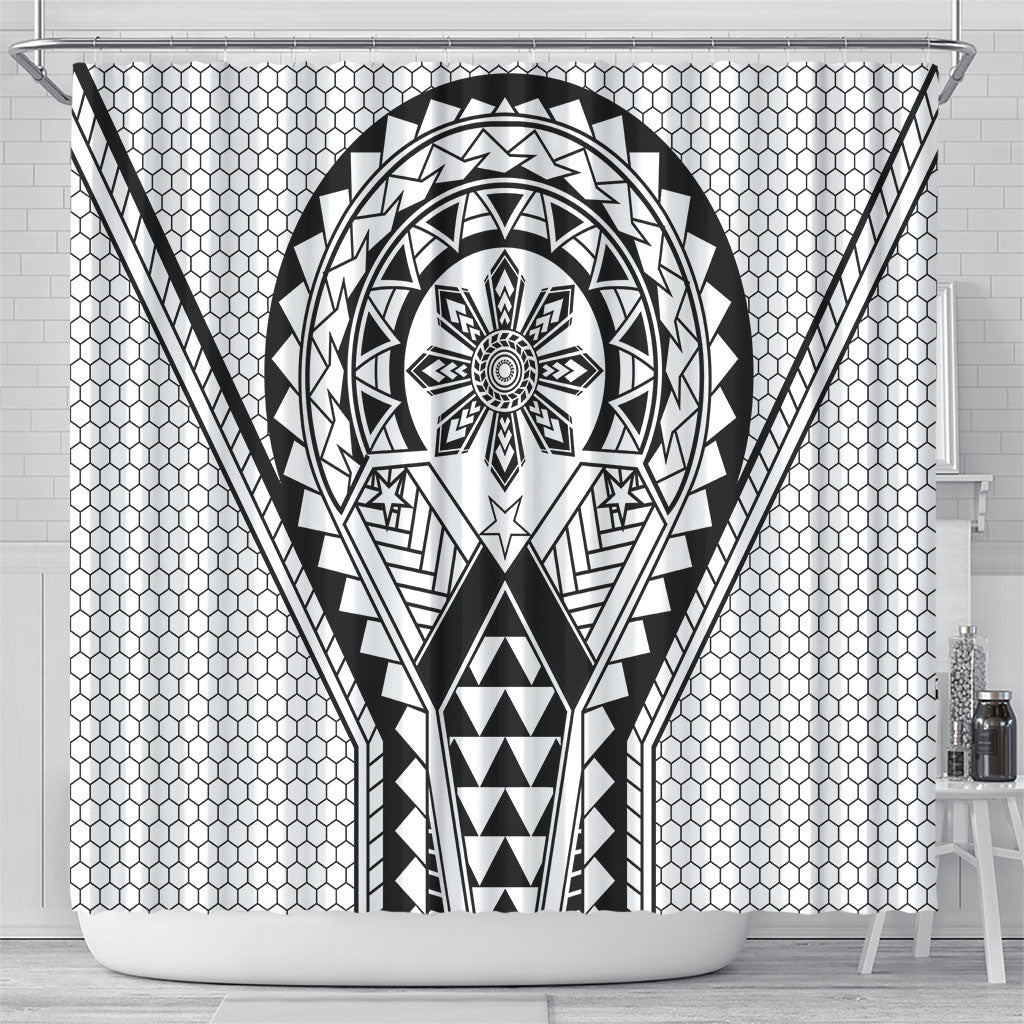 Philippines Batok Tribal Inspired Tattoo White Shower Curtain
