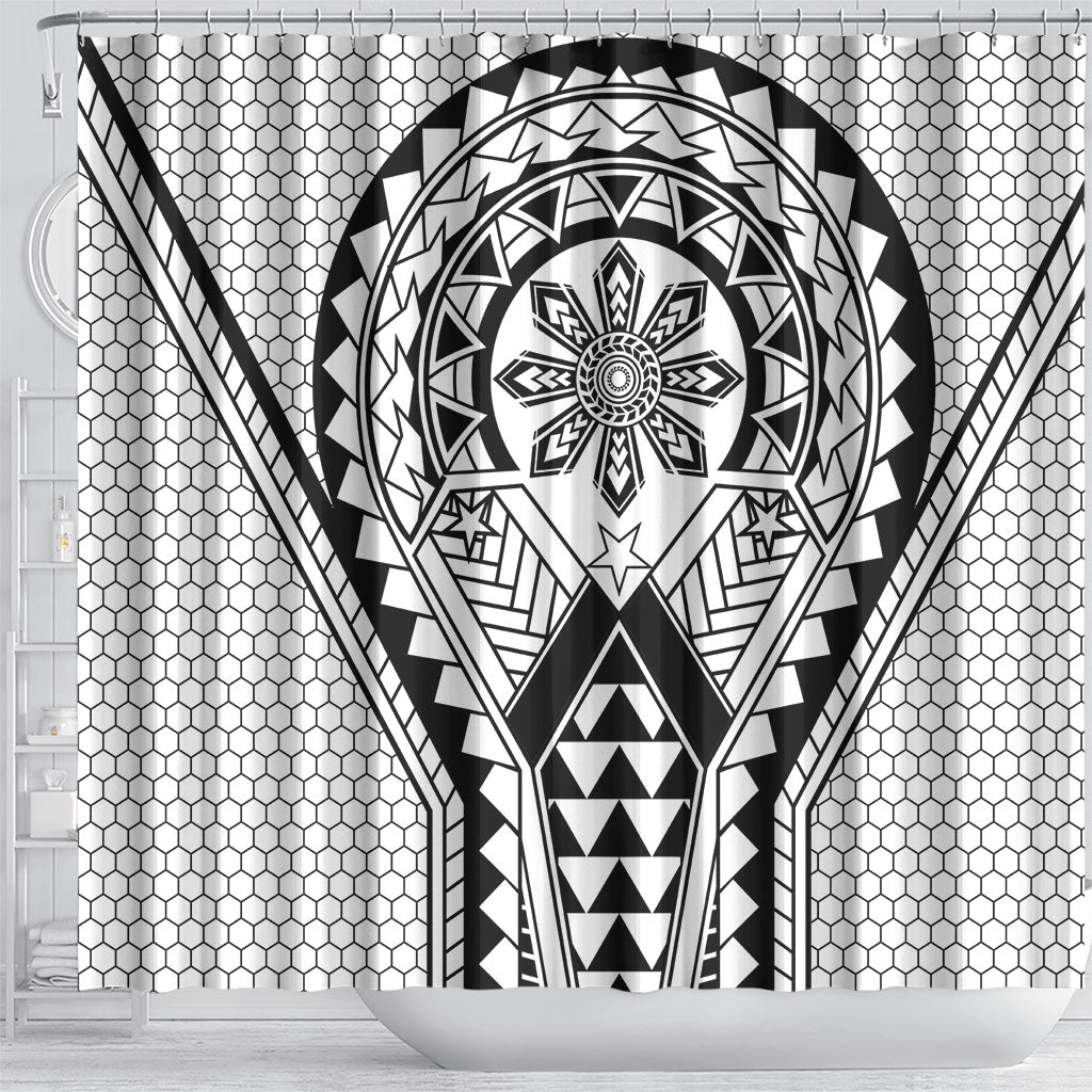 Philippines Batok Tribal Inspired Tattoo White Shower Curtain
