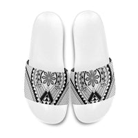 Philippines Batok Tribal Inspired Tattoo White Slide Sandals