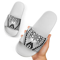 Philippines Batok Tribal Inspired Tattoo White Slide Sandals