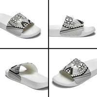 Philippines Batok Tribal Inspired Tattoo White Slide Sandals