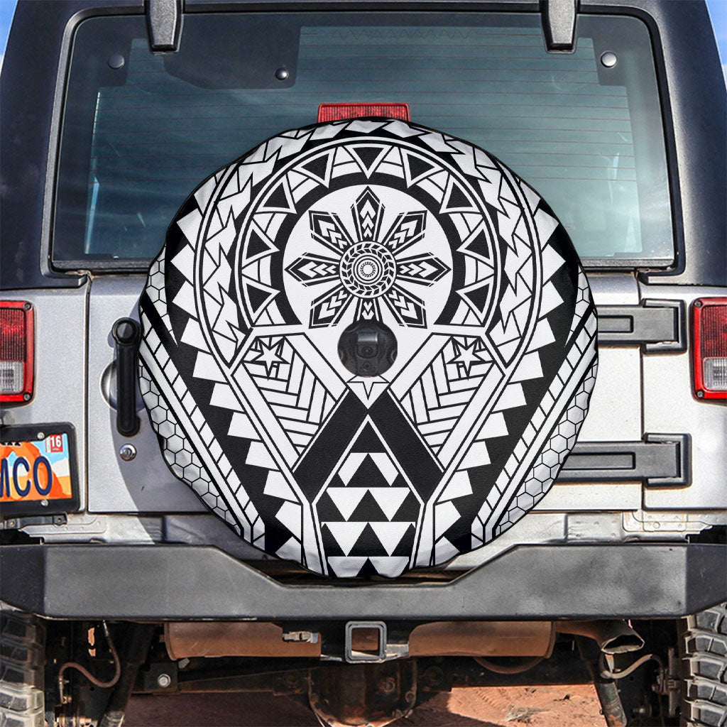 Philippines Batok Tribal Inspired Tattoo White Spare Tire Cover