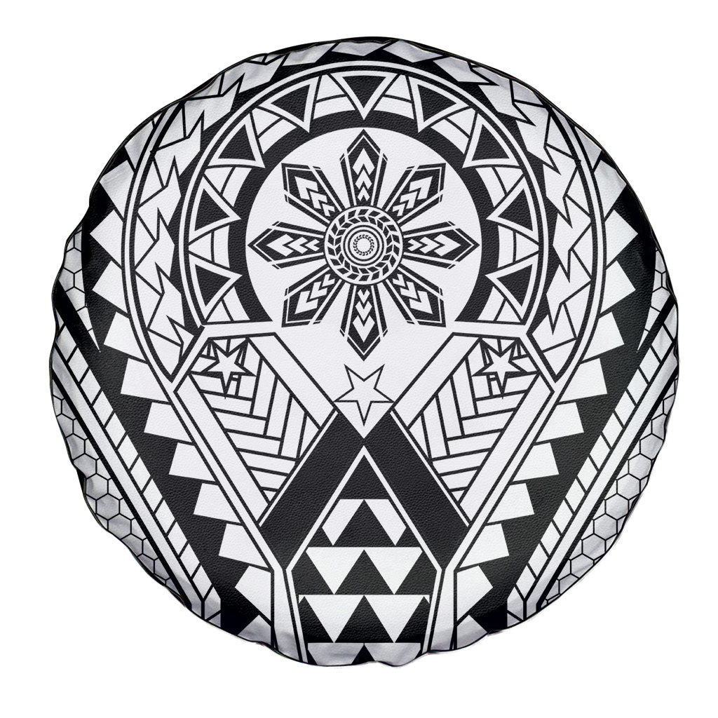 Philippines Batok Tribal Inspired Tattoo White Spare Tire Cover
