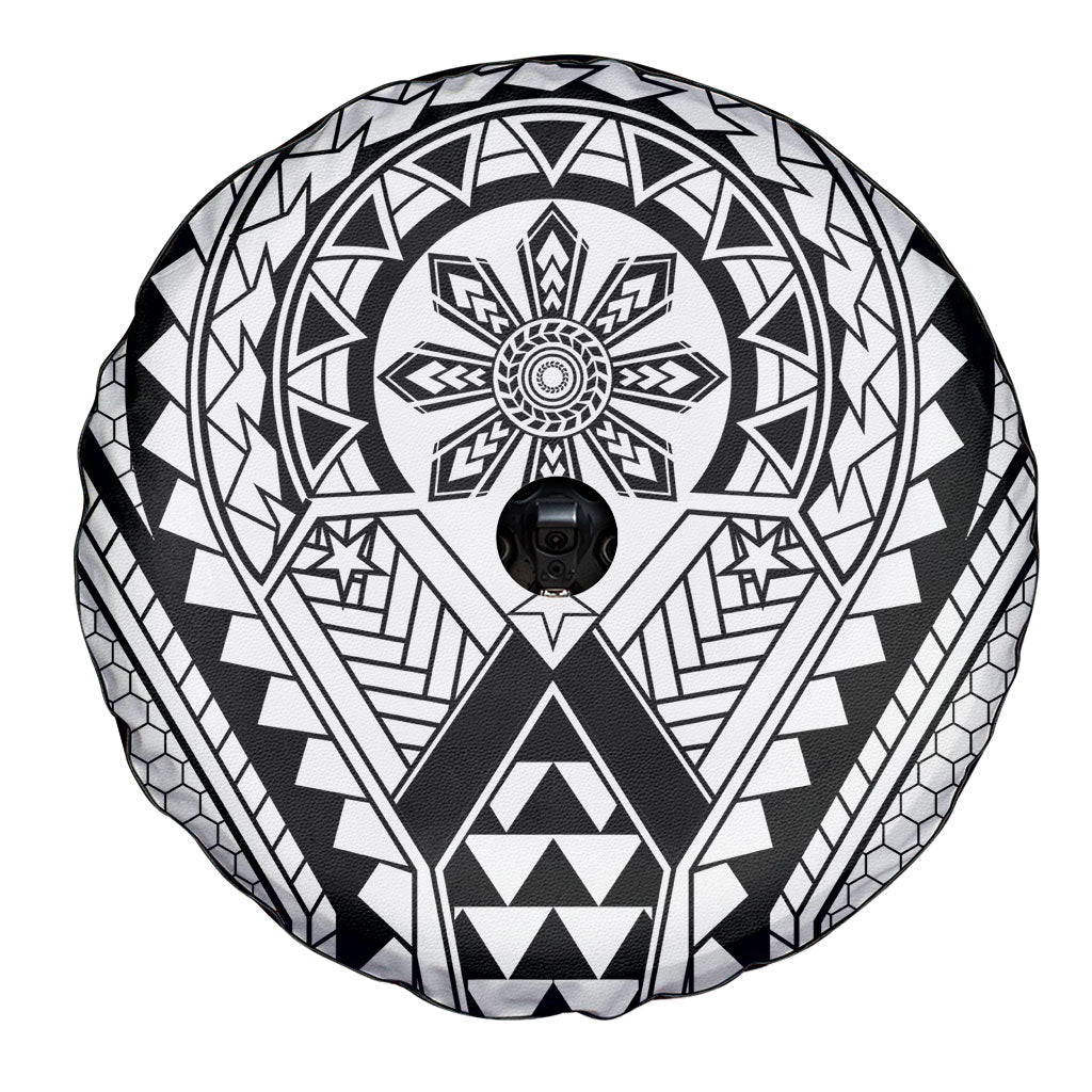 Philippines Batok Tribal Inspired Tattoo White Spare Tire Cover