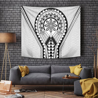 Philippines Batok Tribal Inspired Tattoo White Tapestry