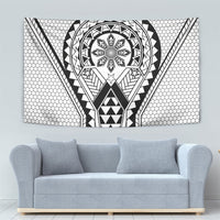 Philippines Batok Tribal Inspired Tattoo White Tapestry