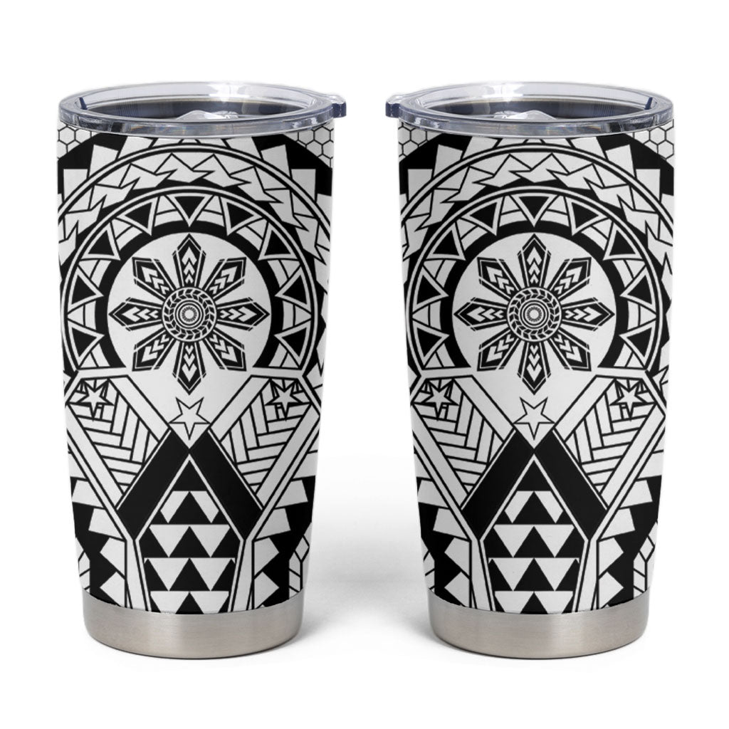 Philippines Batok Tribal Inspired Tattoo White Tumbler Cup