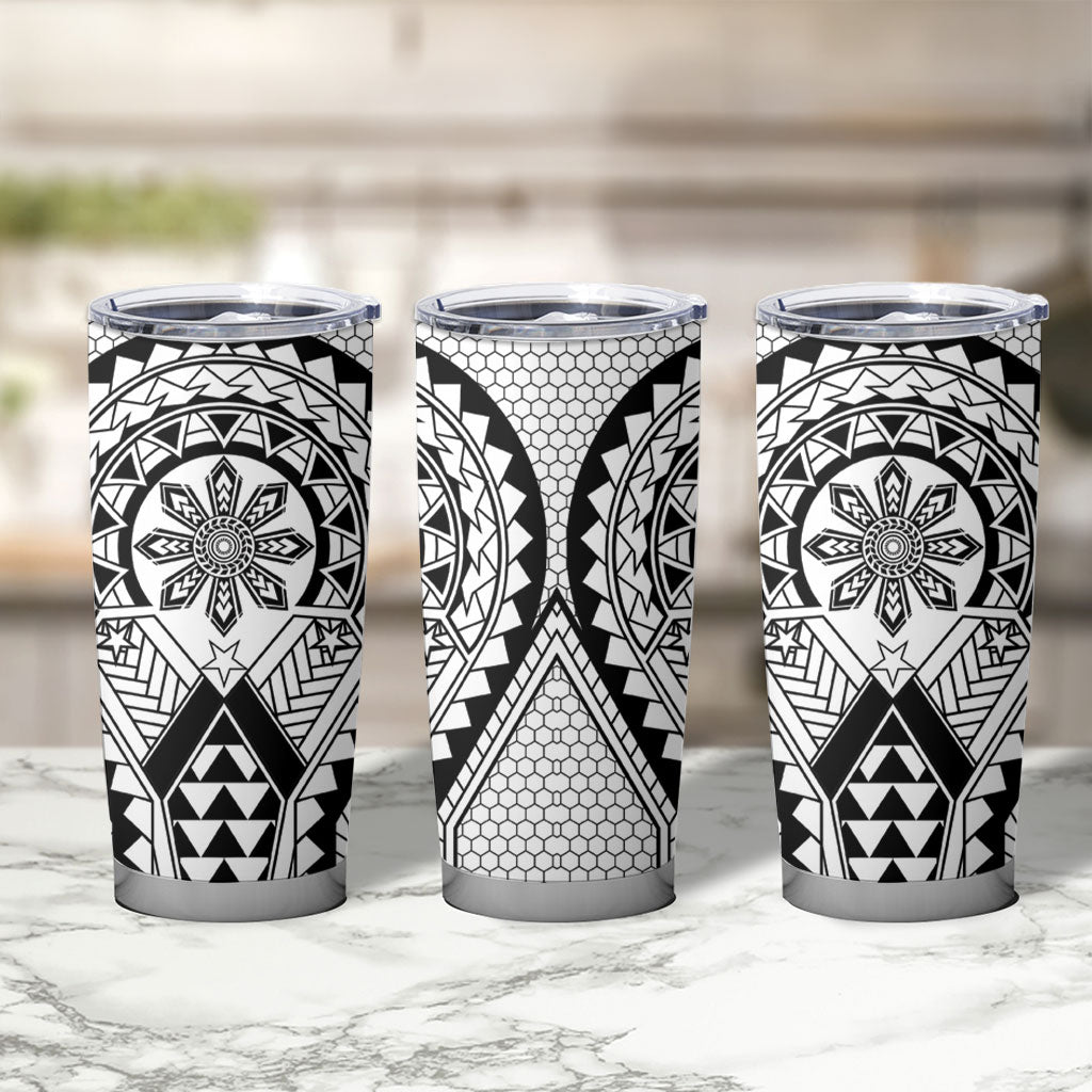 Philippines Batok Tribal Inspired Tattoo White Tumbler Cup