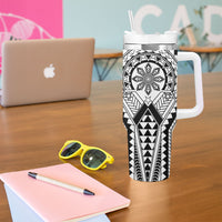 Philippines Batok Tribal Inspired Tattoo White Tumbler With Handle