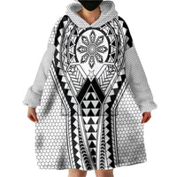 Philippines Batok Tribal Inspired Tattoo White Wearable Blanket Hoodie
