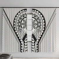 Philippines Batok Tribal Inspired Tattoo White Window Curtain
