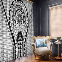 Philippines Batok Tribal Inspired Tattoo White Window Curtain