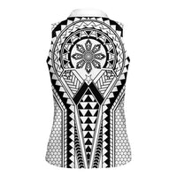 Philippines Batok Tribal Inspired Tattoo White Women Sleeveless Polo Shirt