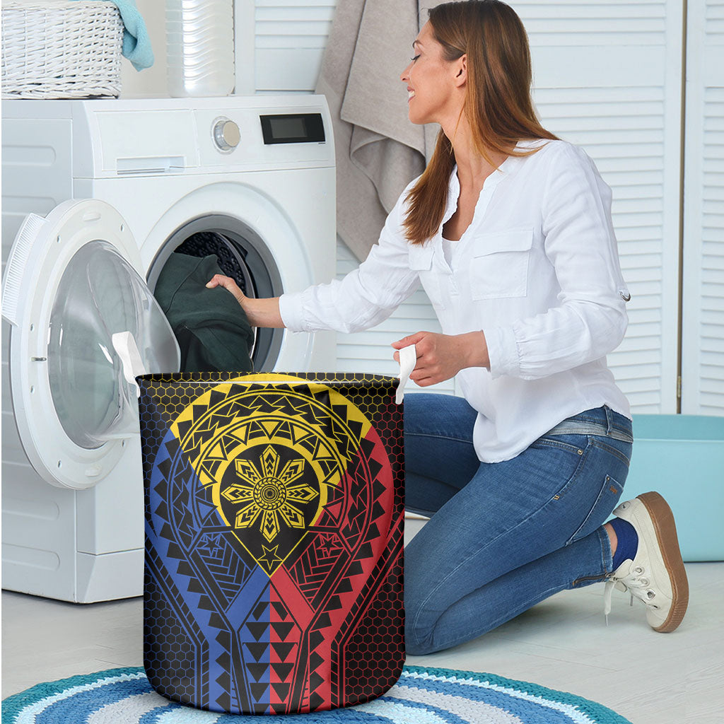 Philippines Batok Tribal Inspired Tattoo Laundry Basket
