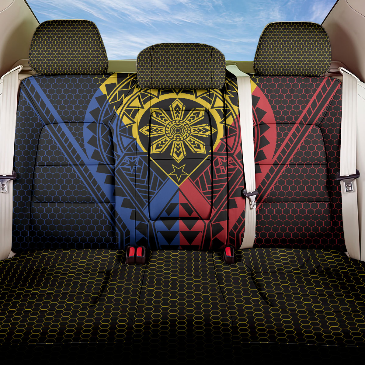 Philippines Batok Tribal Inspired Tattoo Back Car Seat Cover