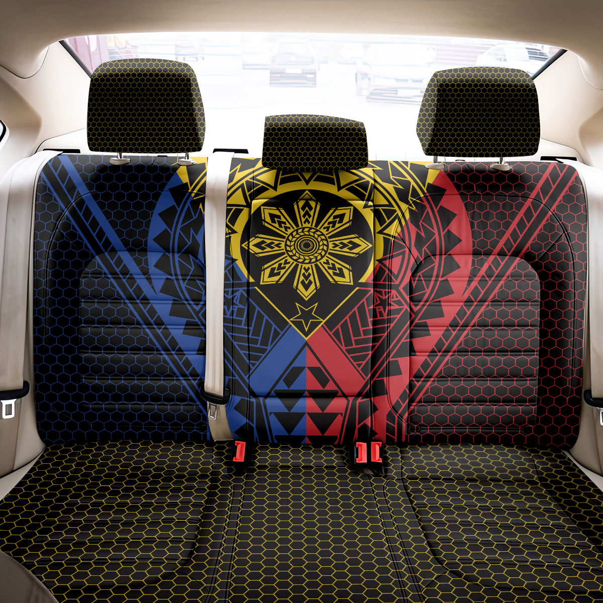 Philippines Batok Tribal Inspired Tattoo Back Car Seat Cover