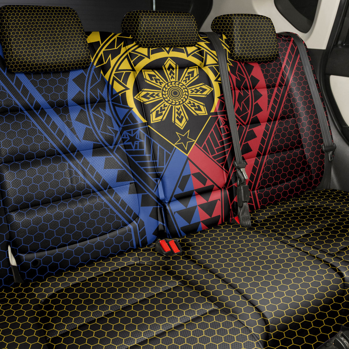 Philippines Batok Tribal Inspired Tattoo Back Car Seat Cover
