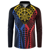 Philippines Batok Tribal Inspired Tattoo Button Sweatshirt