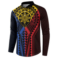 Philippines Batok Tribal Inspired Tattoo Button Sweatshirt